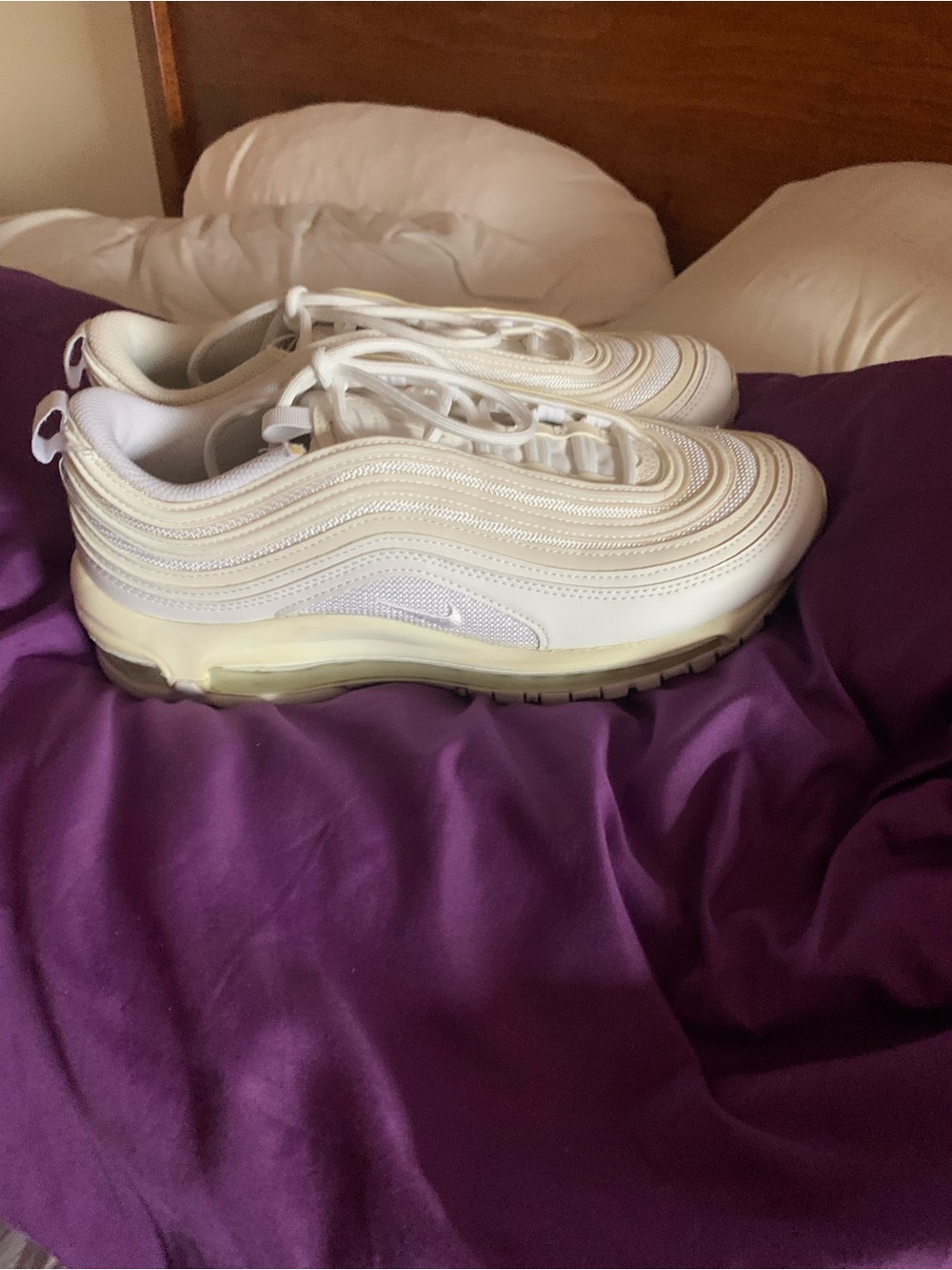 Womens Size 9 Nike Air Max White Athletic Sneakers -